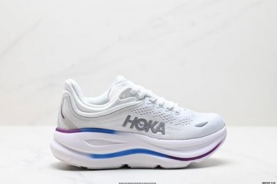 公司级Hoka One One Bondi 9 复古舒适防滑耐磨 低帮 山地户外跑步鞋 货号:1162012 尺码:36 36.5 37.5 38 38.5 3