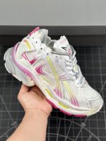 OK版 公司级 BALENCIAGA Runner Sneaker”Grey Black Blue Red“慢跑系列低帮复古野跑潮流姥爹风百搭休闲运动慢跑鞋 原