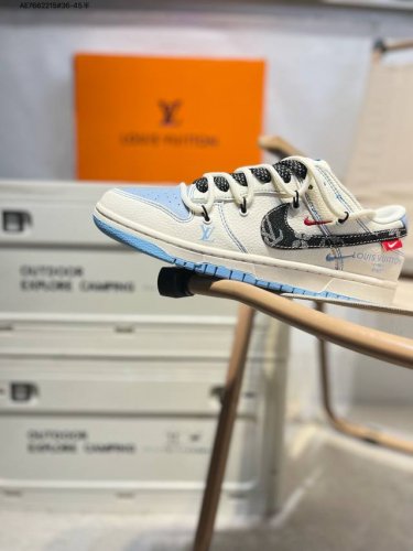 Nike Sb Dunk Low“Lv联名” 周年高端定制 低帮休闲板鞋 定制鞋盒 超高清洁度 皮料切割干净无任何毛边 细节完美Fc1688 Ae7662215