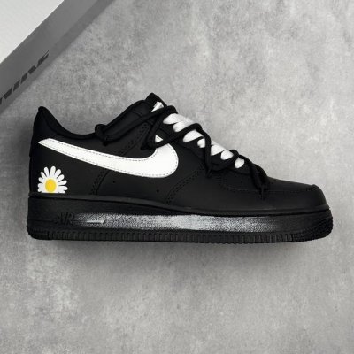 本地340 核心私 nike Air Force 1‘07 Low 二次元主题 小雏菊 黑白涂鸦手绘 空军一号低帮休闲板鞋 #原楦头原纸板 原装鞋盒 定制五金配