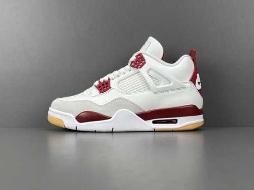 渠道优势 ！ Og版 Aj4 Nike Sb X Jordan Air Jordan 4 “Varsity Red”联名款 减震防滑耐磨 中帮 复古篮球鞋 男款