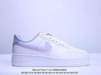 Nike Air Force 1 Low “蓝粉双勾” 货号：Cw1574- 原厂冲刀皮料切割干净 无任何毛边 清洁度细节完美 做工细节全方位比对原鞋。 原楦原