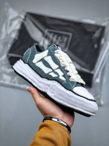 Maison Mihara Yasuhiro X Amiri Skel-Top Low 圆头系带 低帮 帆布鞋 张艺兴 王一博 王嘉尔 同款鞋 合适春夏秋冬四季