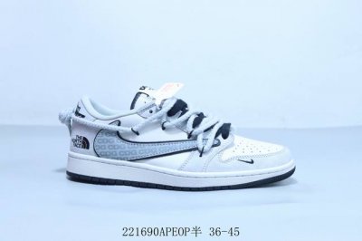乔丹Air Jordan 1 Low Aj1 乔1低帮复古文化休闲运动篮球鞋倒勾绑带 221690Apeop半 36-45