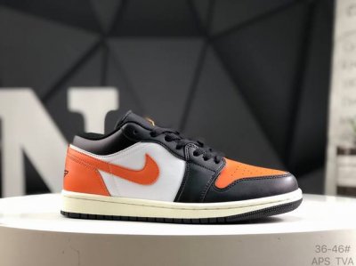 耐克 Air Jordan 1 Retro Lowblack Infraredaj1乔丹一代低帮经典复古文化休闲运动篮球鞋 尺码：36 36.5 37.5 38