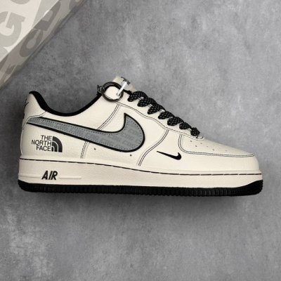 本地340 核心私 nike Air Force 1'07 Low 北面联名 Cdg米黑线条 空军一号低帮休闲板鞋 #原楦头原纸板 原装鞋盒 定制五金配件 内置