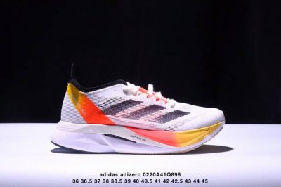 公司级阿迪达斯Adidas Adizero Boston 12 M透气网眼竞速跑鞋Boost 缓震底 后跟加厚 呵护脚后跟 立体保护软绵鞋口 轻松穿脱不磨脚 安