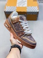 公司级 Lv路易威登Louis Vuitton Trail Sneaker Low休闲运动文化百搭篮球板鞋 致Tpr光泽鞋底#耐弯折滴塑支持片#鞋垫嵌入超软脚感