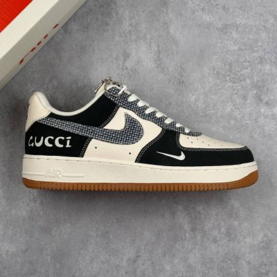 本地 核心私 Nike Air Force 1'07 Low 古驰联名 花布生胶 空军一号低帮休闲板鞋 #原楦头原纸板 原装鞋盒 定制五金配件 内置全掌气垫 原