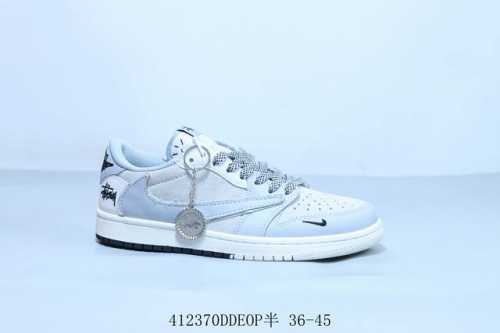 乔丹Air Jordan 1 Low Aj1 乔1低帮复古文化休闲运动篮球鞋倒勾 斯图西 货号 Cf3688-020 41 Ddeop半 36-45