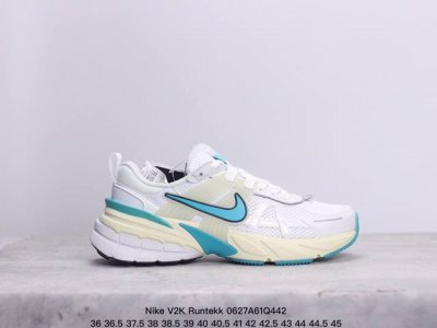 公司级耐克nike V2K Runtekk 减震防滑复古低帮跑步鞋！ 材质上使用大面积网眼 皮革 Tpu 组成 支撑和透气性肯定不错 中底处由 Cushlon
