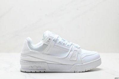 真标全新Lv路易威登Louis Vuitton Trainer Sneaker Low休闲运动文化百搭板鞋 尺码:40-45 Id:Jjf129-Kjs