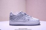 海外爆款限量发售！高端定制Nike Air Force 1 '07 Low 古驰联名---白灰印花 高端定制 低帮休闲板鞋 定制鞋盒 大厂纯原品质出货 超高清洁