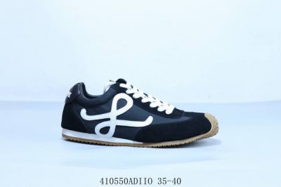 Loewe 罗意威 Ballet Runner 2.0 小牛皮 圆头系带低帮华夫系列 生活休闲运功跑鞋 货号 Lbr2282X27 410550Adiio 35