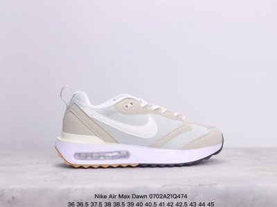 耐克 Nike Air Max Dawn 黎明系列 低帮气垫百搭休闲运动慢跑鞋 从配色上彰显出浓厚的复古气质。最大的亮点当属鞋型设计上加入结构元素，汲取1984