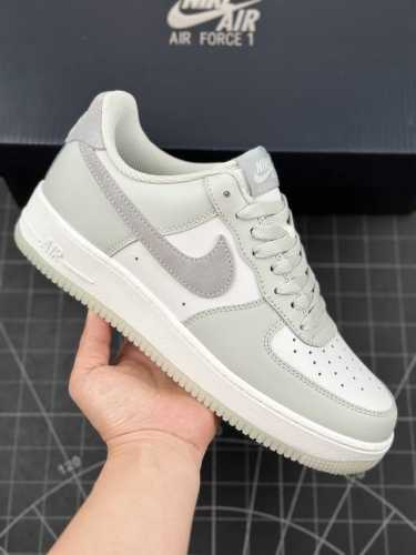 本地 核心私 耐克nike Air Force 1'07 Low Light Grey 空军一号低帮经典百搭休闲运动板鞋“云雾灰莫兰迪” 男女鞋真标半码制#升级