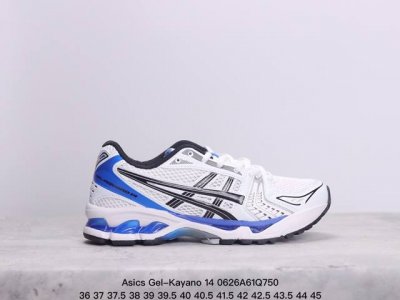 亚瑟士 Asics Gel-Kayano 14 公司级版本运动休闲透气专业缓震慢跑鞋。采用工程弹性双层再生网格密度鞋面材质，后跟3D可视gel缓震乳胶物料，升级