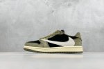 Pb版 Travis Scott X Jordan Air Jordan 1 Low Og 倒钩7.0绿黑白 货号：Dm7866 002 尺码：36 36.5