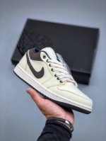Air Jordan 1 Low Dongdan Aj1 乔1 米白棕 低帮文化休闲板鞋Ib8058 110市场唯一独家头层皮打造 原鞋原档案开发 原厂皮料 原