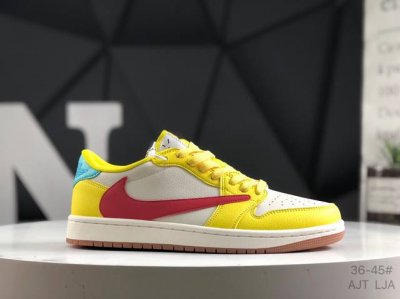 耐克 Travis Scott X Jordan 1 Low 联名 倒勾低帮休闲版本 原厂全头层皮 大厂纯原品质出货 纯正版型 定制鞋盒 皮料切割干净无任何毛边