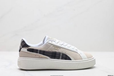 公司级Puma Suede Platform Plaid Wns复古单品 彪马 防滑耐磨低帮德训板鞋 货号:395228 02 尺码:36 37 37.5 38