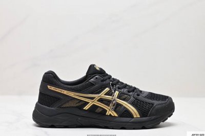公司级asics 亚瑟士 透气网眼鞋面配合部分合成革材质，全新rearfoot Gel后置凝胶缓冲效果日本专业跑鞋品牌-亚瑟士asics Gel-Contend