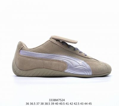 Open Yy X Puma Speedca ‘Whisper Of Pink Chamomile”极速赛车系列低帮德训风拼接复古百搭休闲运动赛车鞋“翻毛黑银”