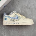 本地 核心私 nike Air Force 1'07 Low Love Words 小香风系列 蓝言情话 空军一号低帮休闲板鞋 #深海的蓝是时光揉碎的星辰 藏着