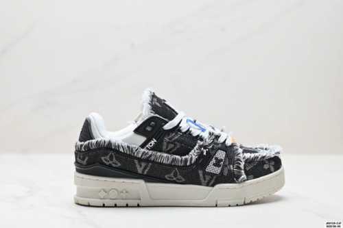 真标全新Lv路易威登Louis Vuitton Trainer Sneaker Low休闲运动文化百搭板鞋 尺码:36-45 Id:Jed129-Zjf