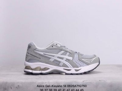 亚瑟士 Asics Gel-Kayano 14 公司级版本运动休闲透气专业缓震慢跑鞋。采用工程弹性双层再生网格密度鞋面材质，后跟3D可视gel缓震乳胶物料，升级
