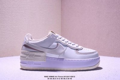 真标耐克Nike Wmns Air Force 1 Shadow全新少女系解构主义设计 马卡龙空军一号轻量增高低帮百搭板鞋 为经典设计注入玩味元素 分层结构、加