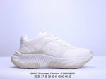 公司级高奢品牌 古驰 Gucci Embossed Platform With Chunky Sneaker 厚底系列低帮松糕百搭皮革休闲运动小白板鞋“皮革燕麦
