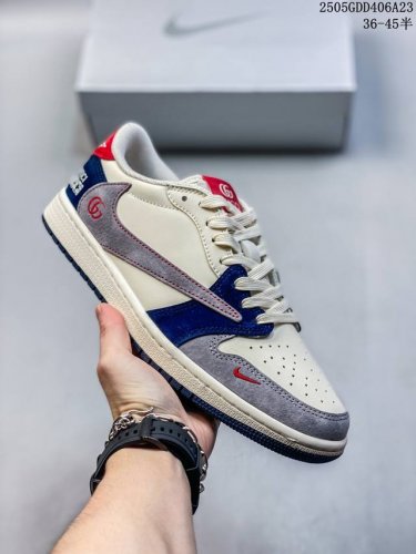 海外爆款限量发售 公司级 Travis Scott X Fragment Design X Jordan Air Jordan 1 Low Og Sp 古驰联名