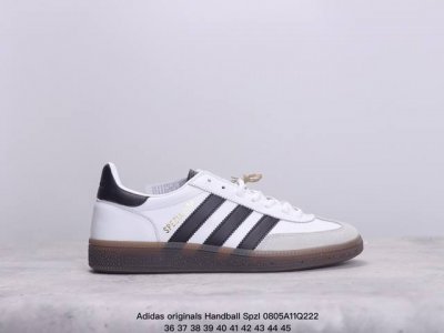 adidas Originals Handball Spzl 舒适透气防滑耐磨 低帮 板鞋 男女同款白色 xm0805Q222