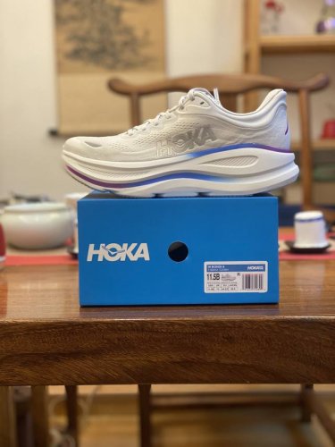 hoka W Bondi 9 Wide 高端越野跑鞋 邦9 双层组合超轻高弹耐磨防滑 Vibram 橡胶 货号 灰兰 1162012 Cywh尺码 36 36.