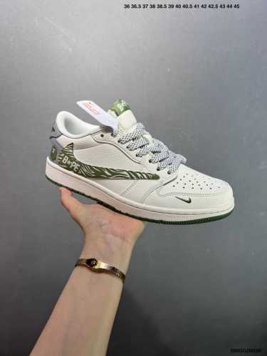公司级Aj1倒勾Travis Scott X Air Jordan 1 Reverse Mocha Aj1乔1 Ts 闪电 联名倒钩 低帮文化篮球鞋 完美品质出