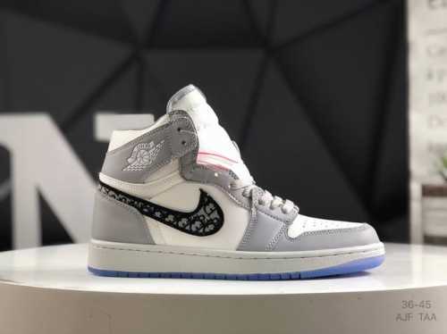 耐克 Dior X Air Jordan 1 High白灰 高邦 原鞋原楦头纸板开发 极致一眼正品既视感 原厂prime Asia 漆皮皮料打造 最大限度还原公