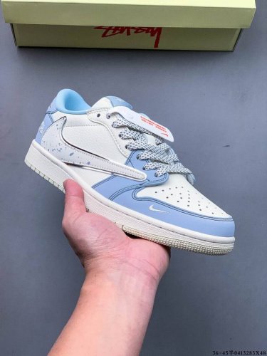 集图 公司级头层！耐克Nike Air Jordan 1 Low Aj1乔1 低帮潮流缓运动休闲板鞋。Aj1 低帮拼接 完美版型真头层牛皮# 内置缓震气垫 原鞋