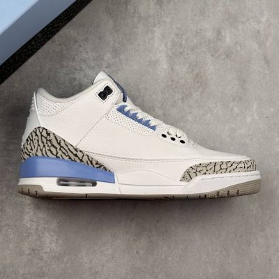 本地 核心私 F版 Air Jordan 3 Retro Aj3 Cement Grey 迈克尔 乔丹Aj3代中帮复古休闲运动文化篮球鞋“北卡蓝”篮球鞋系列 国