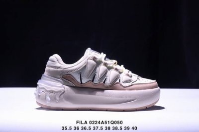 公司级Fila斐乐 织物合成革Tpu 圆头系带厚底 减震耐磨 低帮 复古休闲鞋 Xm0224Q050
