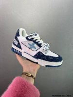 路易威登 Louis Vuitton Lv路易威登板鞋 新款 Lv Trainer最新配色运动鞋 L家 篮球鞋风格运动鞋 该鞋由艺术总监 Virgil Ablo