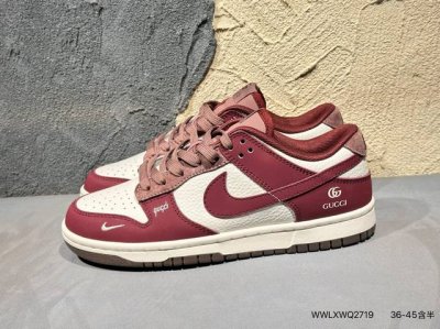 新品上市实拍 海外爆款限量发售！高端定制Nike Sb Dunk Low 古驰联名 米黄棕 高端定制 低帮休闲板鞋 定制鞋盒 大厂纯原品质出货 超高清洁度 皮料