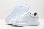 公司级意大利高奢品牌Alexander Mcqueen亚历山大 麦昆 Sole Leather Sneakers低帮时装厚底休闲运动小白鞋 Id:Jfd129-