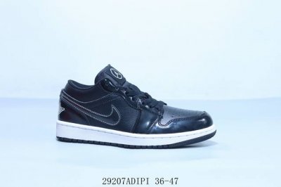 乔丹Air Jordan 1 Low Aj1 乔1低帮复古文化休闲运动篮球鞋 黑武士 29207Adipi 36-47