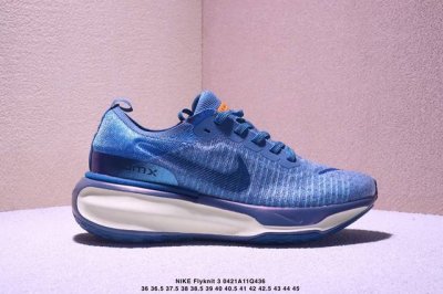 Nike Zoomx Invincible Run Flyknit 3 peacock Blue Orange 不可战胜3代系列轻量飞织低帮休闲运动慢跑鞋 采用