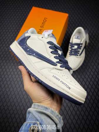 B 公司级Aj1倒勾Travis Scott X Air Jordan 1 ” Reverse Mocha “ Aj1乔1 Ts 闪电 联名倒钩 低帮文化篮球鞋 - 点击图像关闭