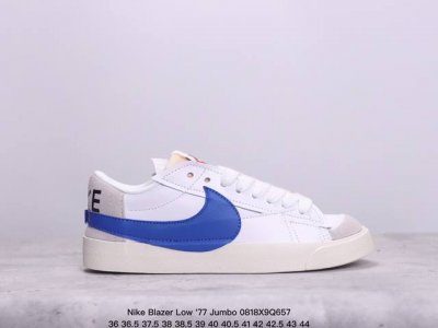 耐克 Nike Blazer Low '77 Jumbo 男女子运动鞋抓地板鞋革新重塑经典街头人气鞋款 采用人气传统外观，巧搭大号耐克勾勾设计和宽大鞋带。柔软泡