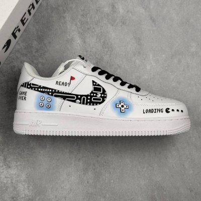 本地 核心私 公司级Ps5电玩主题Nike Air Force 1 Low’07 吃豆人 空军一号低帮休闲板鞋 定制皮料 原楦原纸板 纯正空军版型 内置全掌气垫