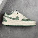 本地 核心私 Nike Court Vision Low 蛇年限定 白绿 低帮百搭透气休闲运动板鞋 经典耐用的设计 兼顾舒适脚感和出众风范，演绎匠心之作 结构性