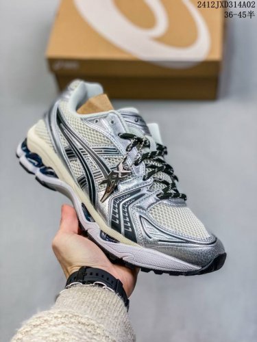 公司级asics Gel-Kayano 14 公司级版本 亚瑟士运动休闲透气专业跑鞋 采用工程弹性双层再生针织密度鞋面材质 后跟3D可视gel缓震乳胶物料 升级